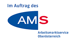Im Auftrag des AMS Oberoesterreich Logo